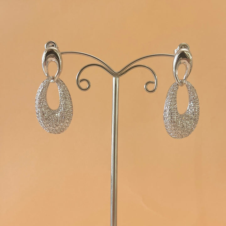 Silver zircone earrings