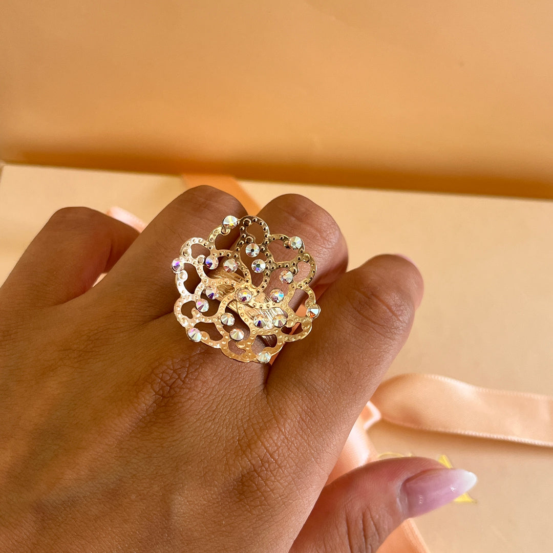 Aurora borealis and rose gold handmade set