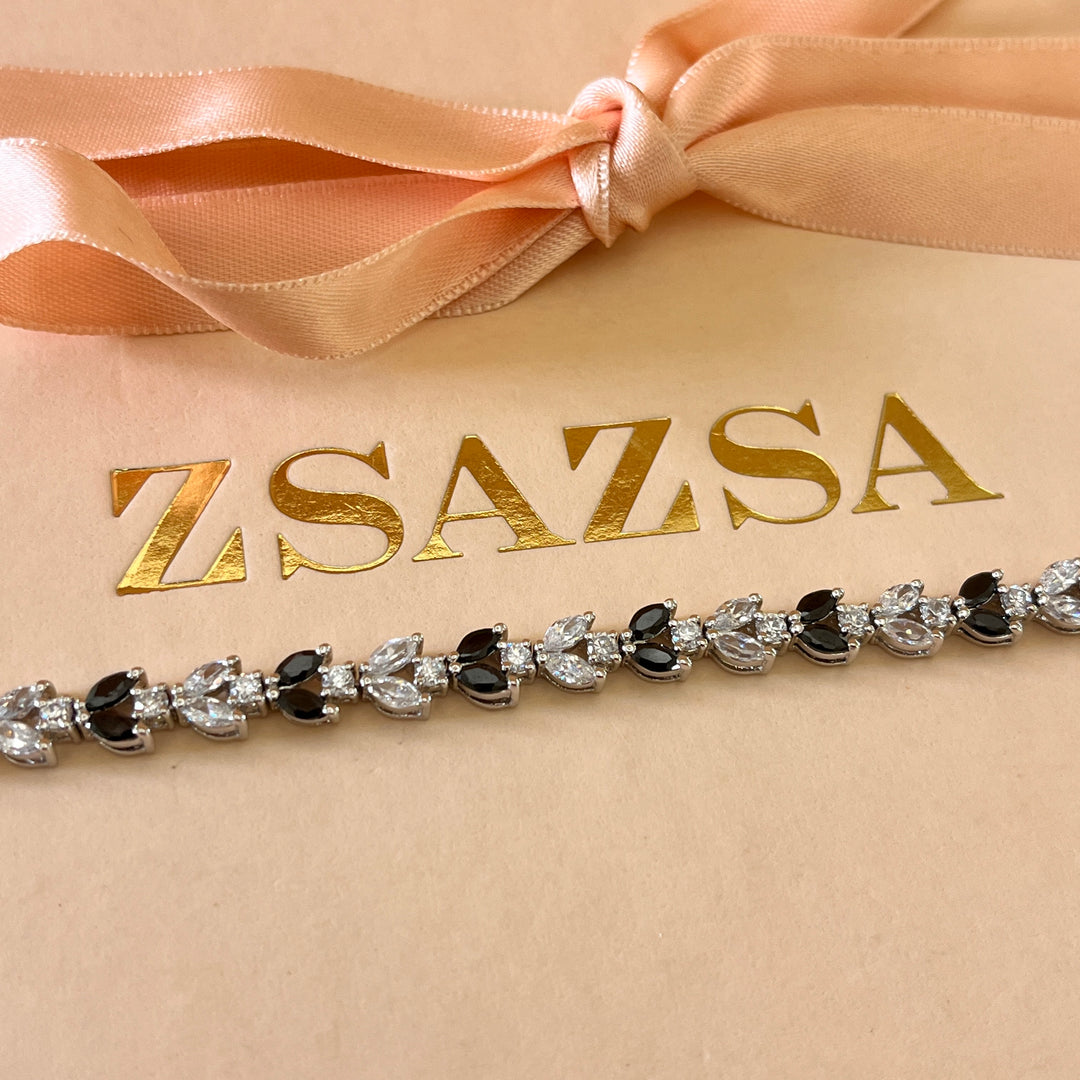 Mix black zircone bracelet