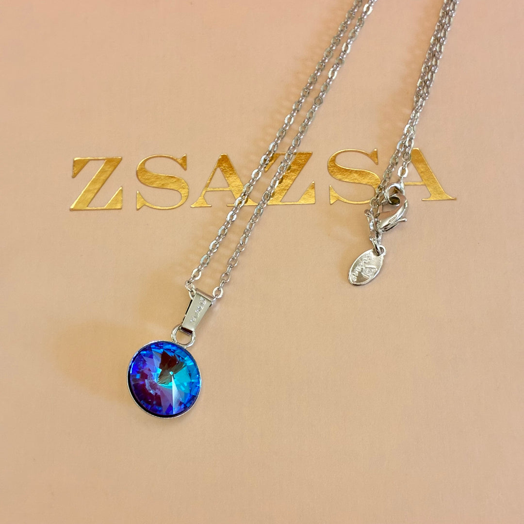 Basic lilac silver pendant