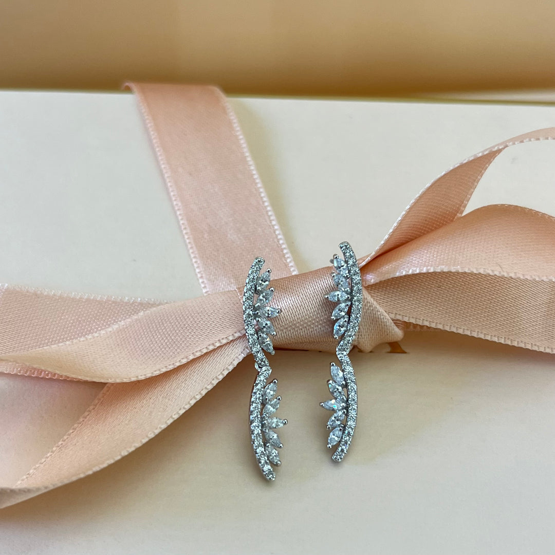 Silver zircone earrings