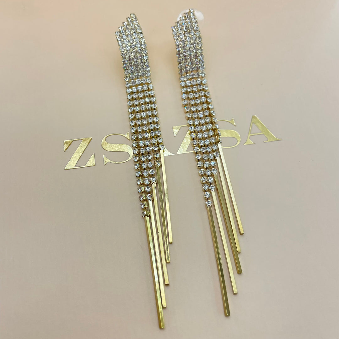 Long fringe earrings