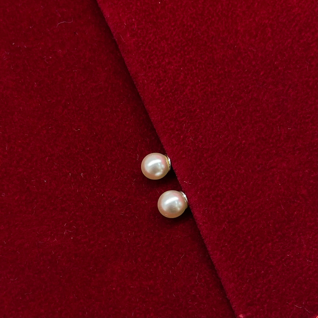 Cream & black silver Mallorca pearls set