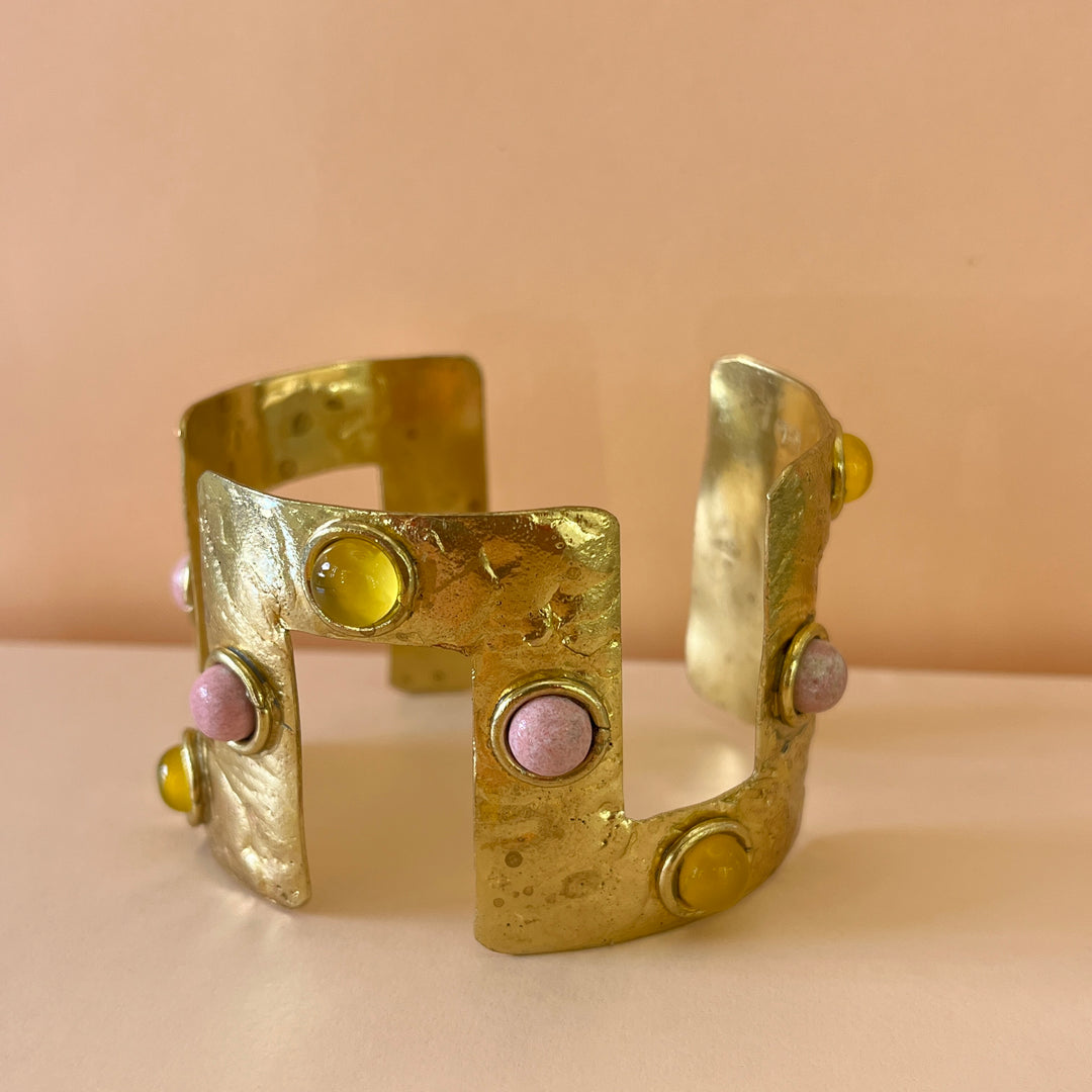 Yellow & light pink handmade set