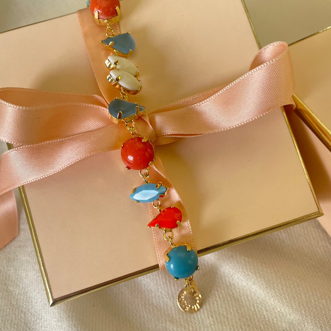 Coral & turquoise bracelet