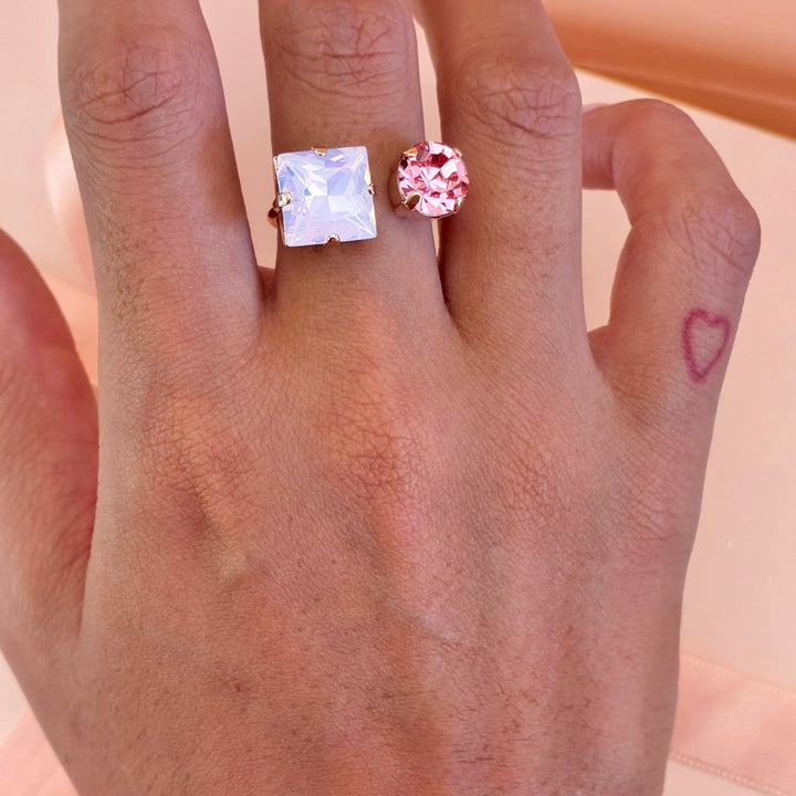 Pink rose gold plated set