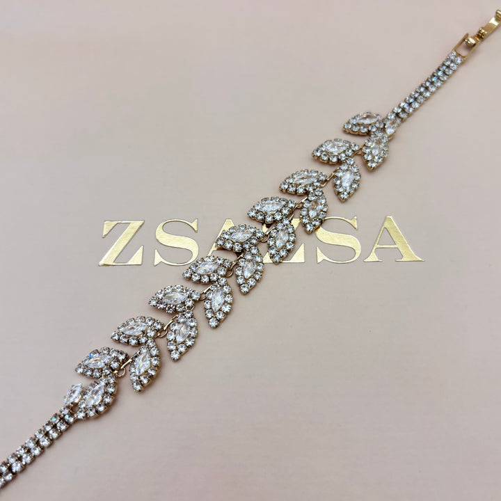 Marquise rhinestone bracelet