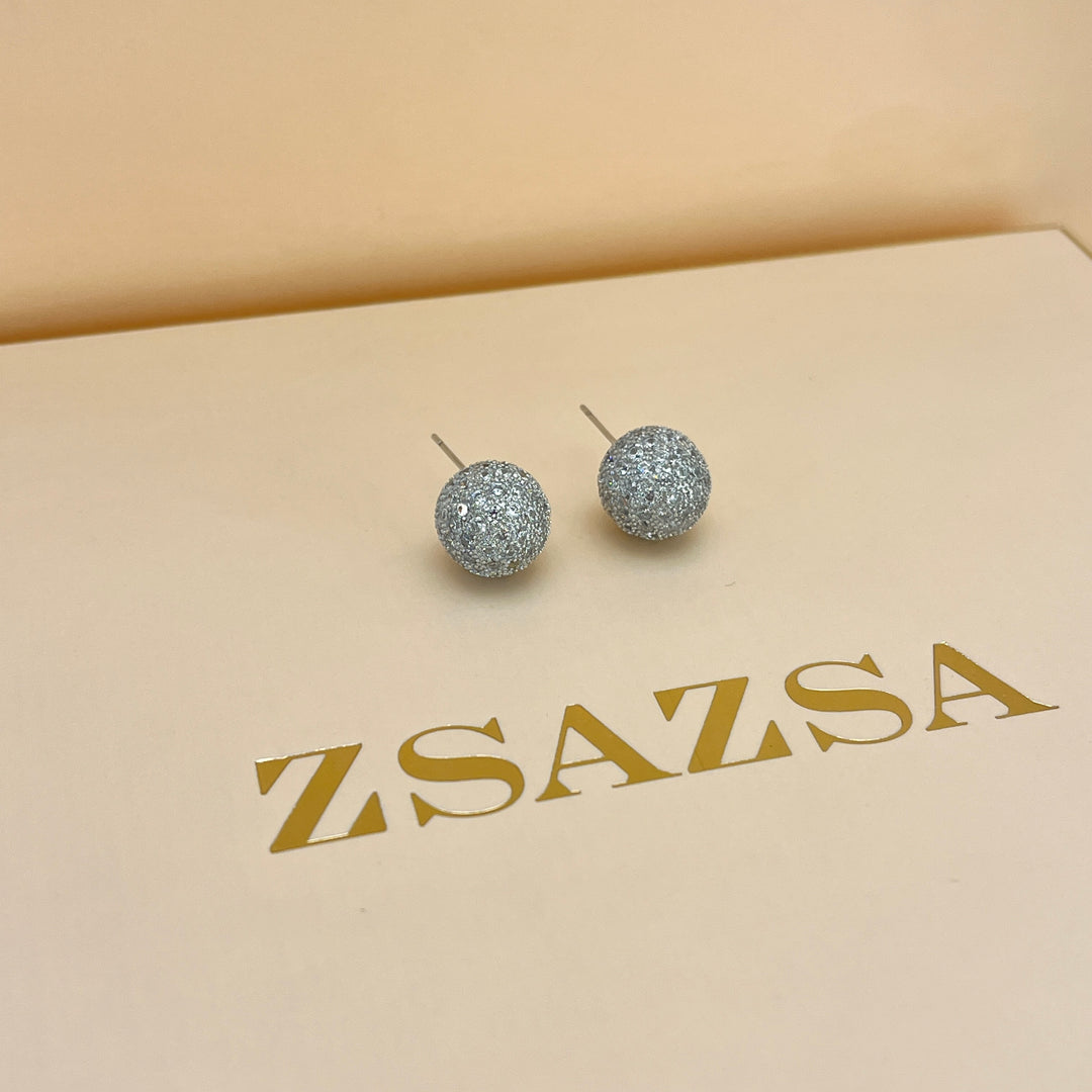 Silver zircone ball set