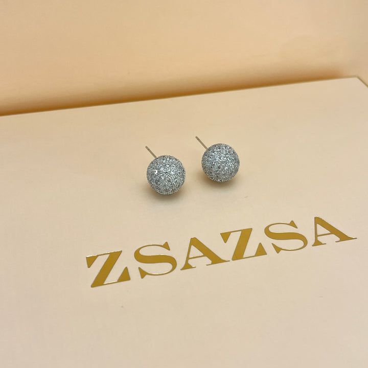 Silver zircone ball set