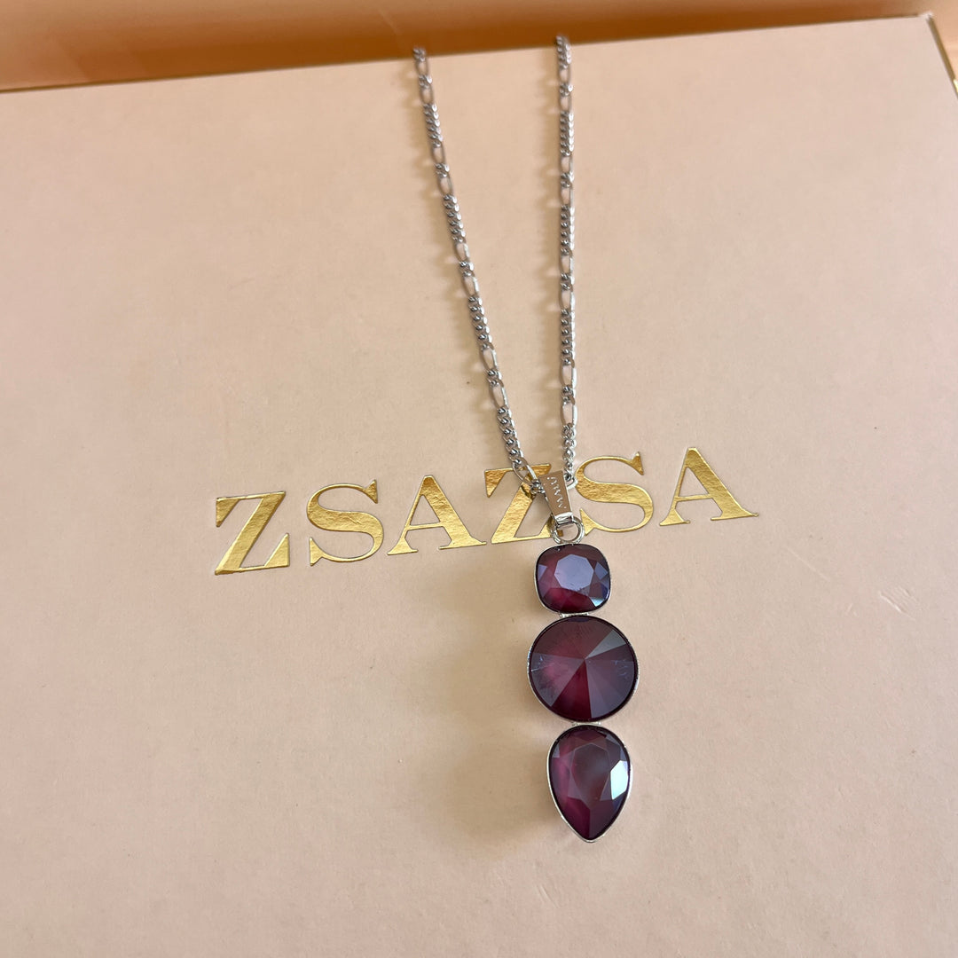 Purple Swarovski crystals set