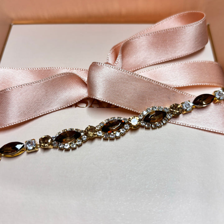 Marquise brown bracelet