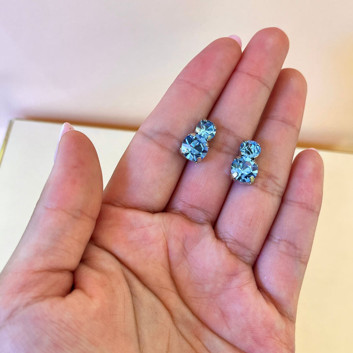 Light blue Swarovski crystals tennis set