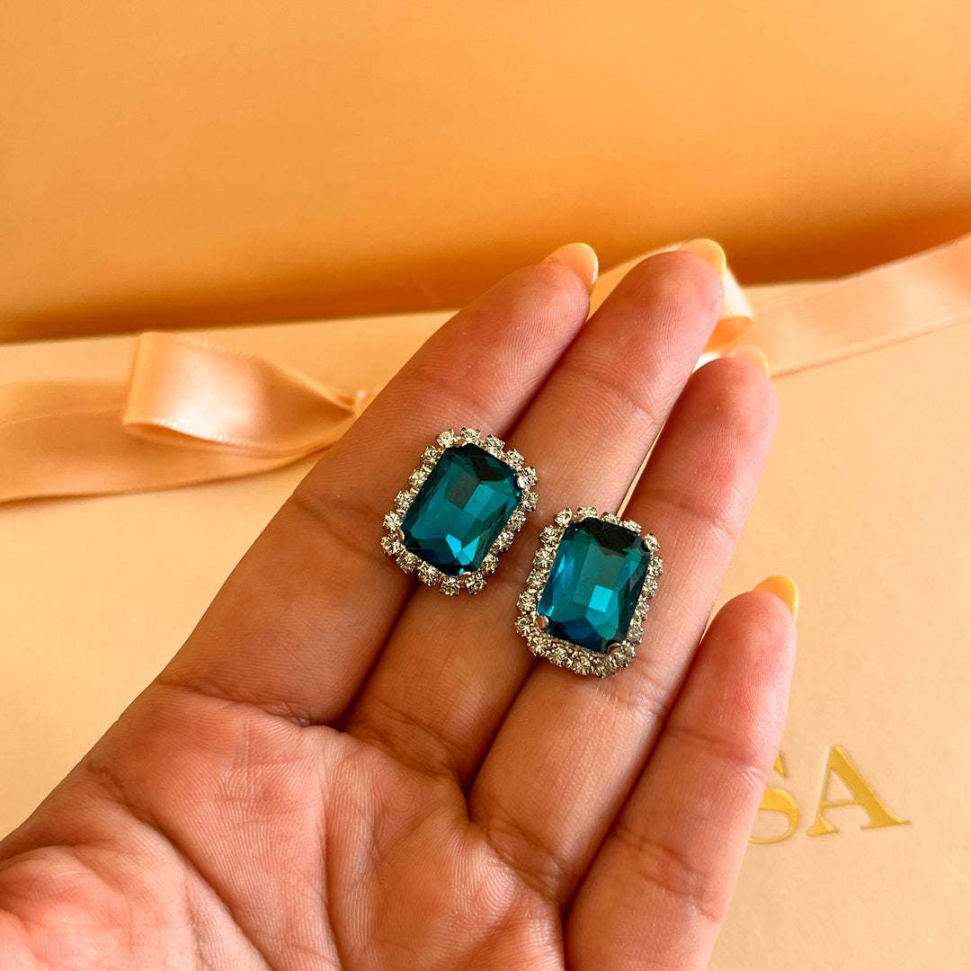 Verdemar rectangular Preciosa crystals set