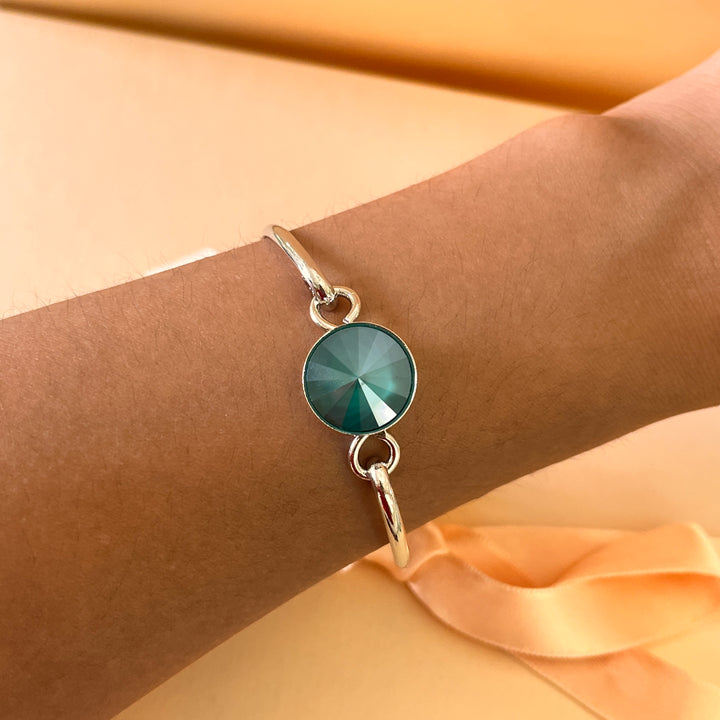 Dark green Swarovski crystals set