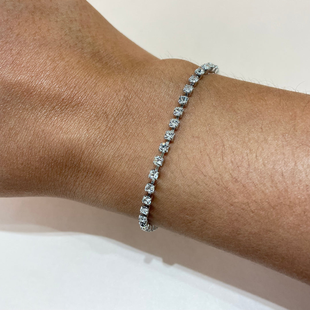 Silver tennis bracelet