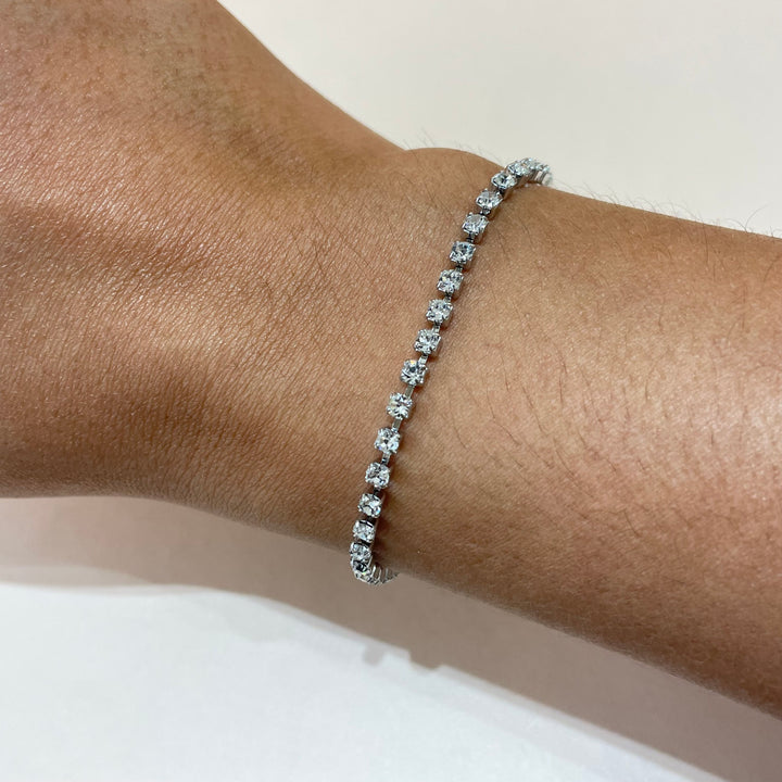 Silver tennis bracelet
