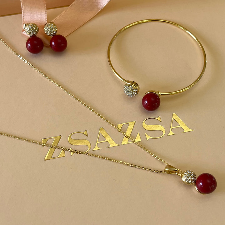 Red pearl ball set