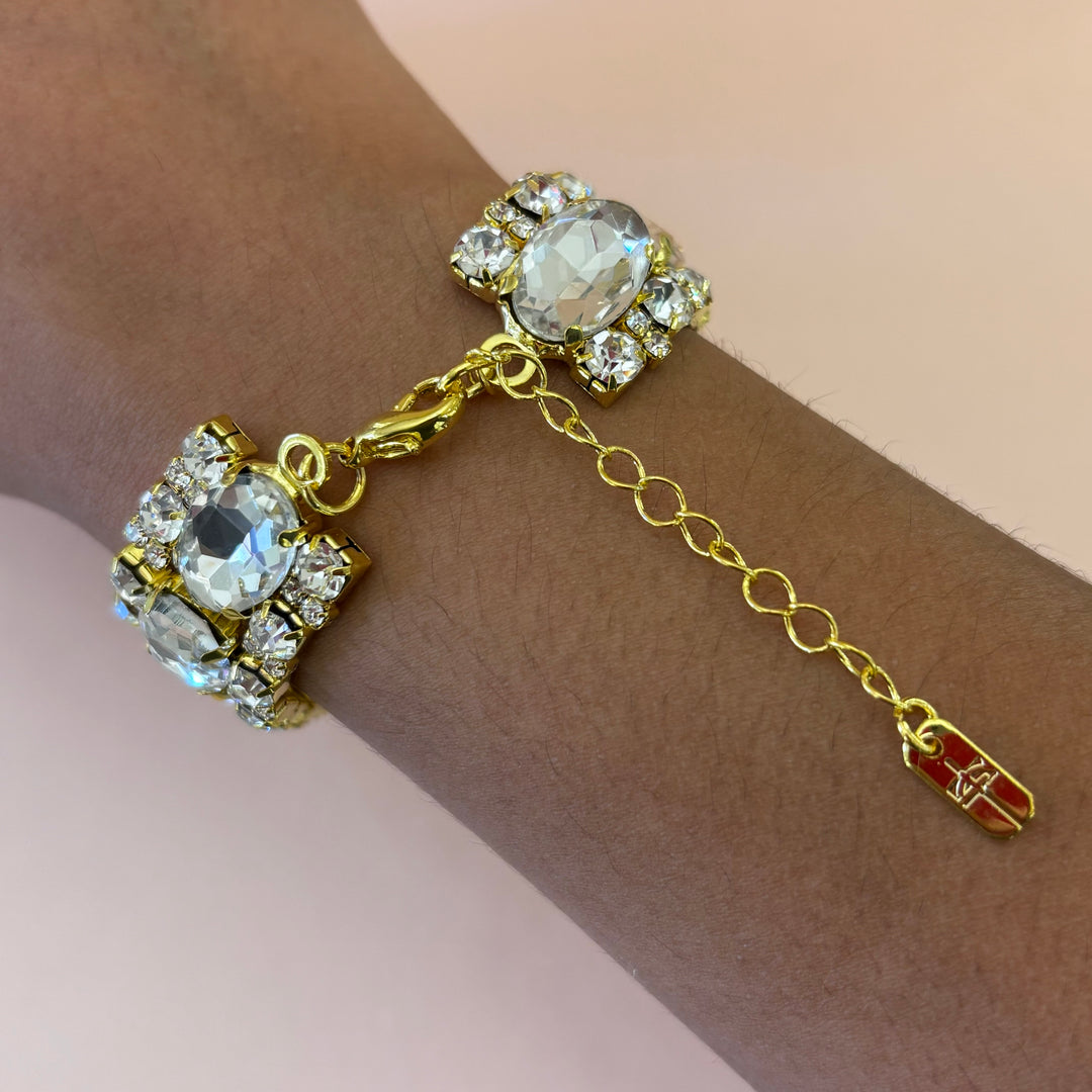 Oval rhinestone bracelet