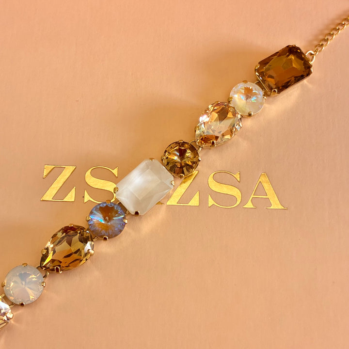 Multistone Swarovski crystals bracelet