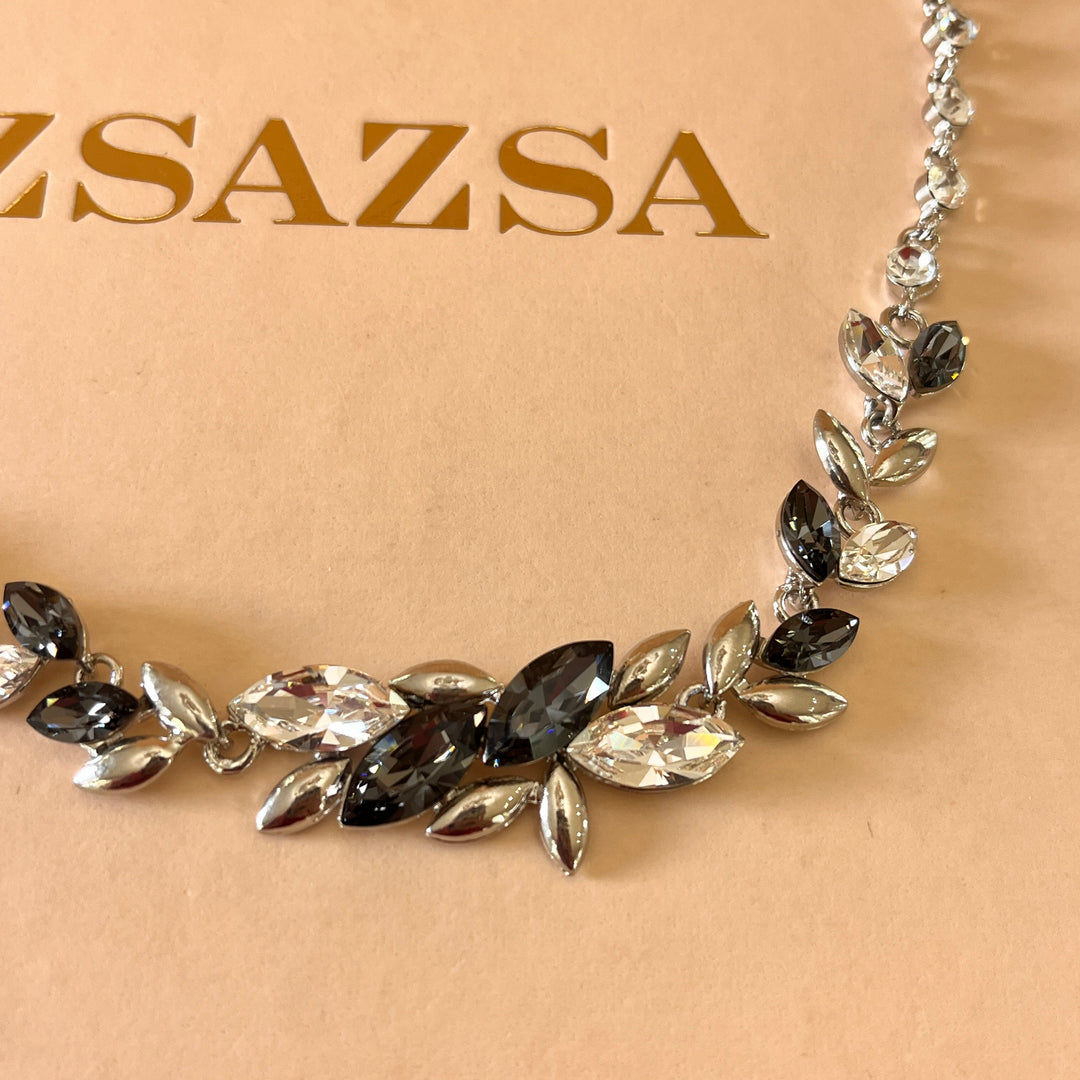 Marquise grey Swarovski crystals set