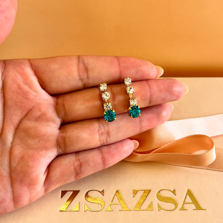 Verdemar preciosa crystals studs