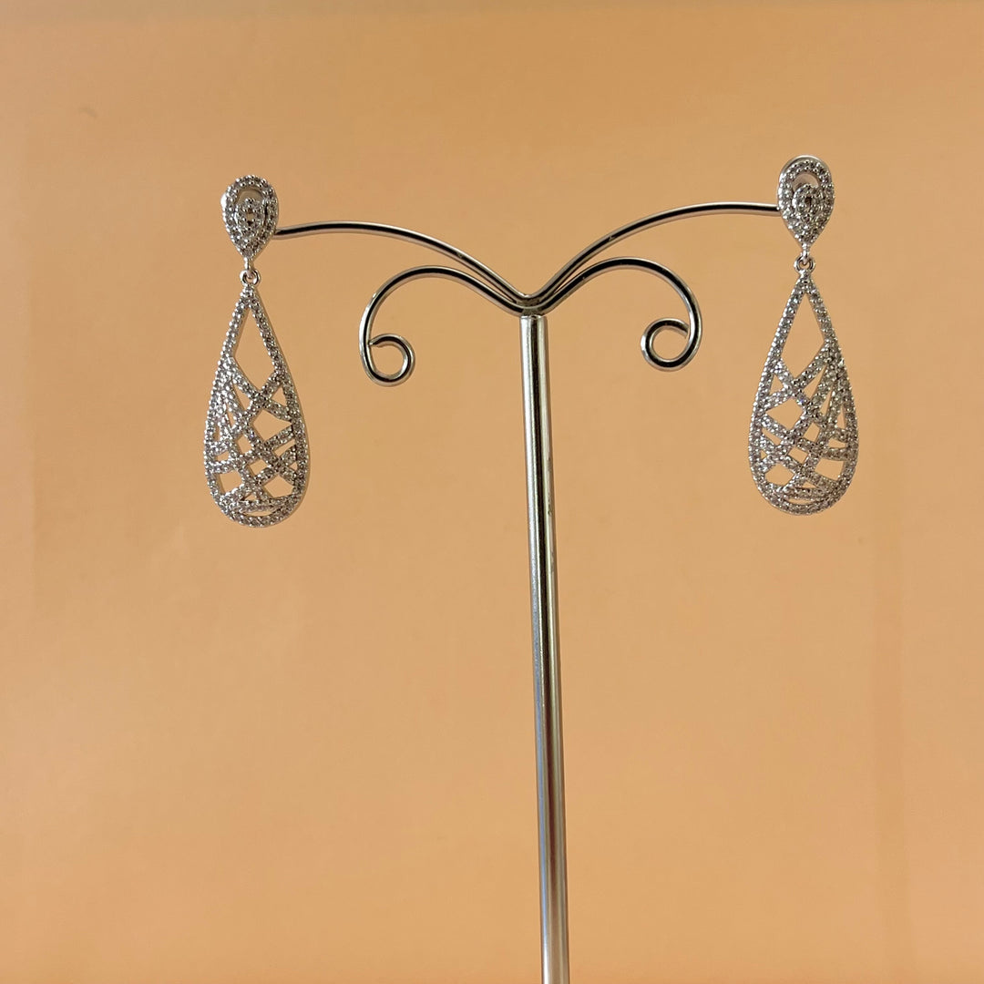 Silver zircone earrings