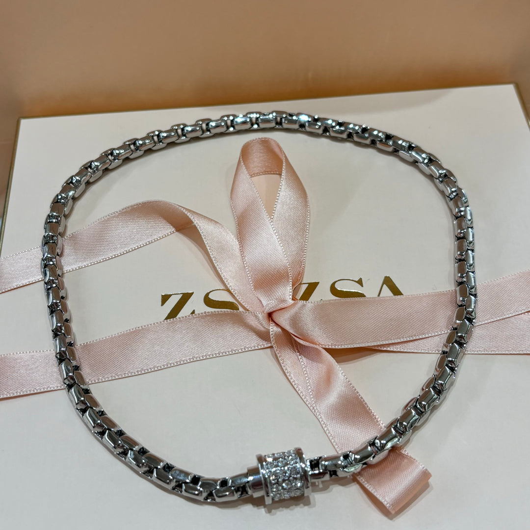 Rhinestone silver set