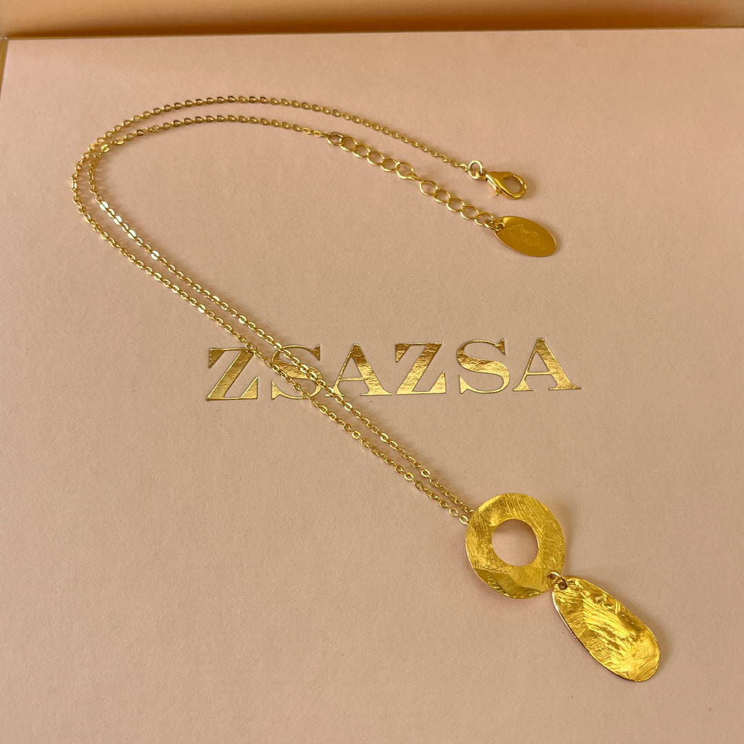 Round gold handmade set