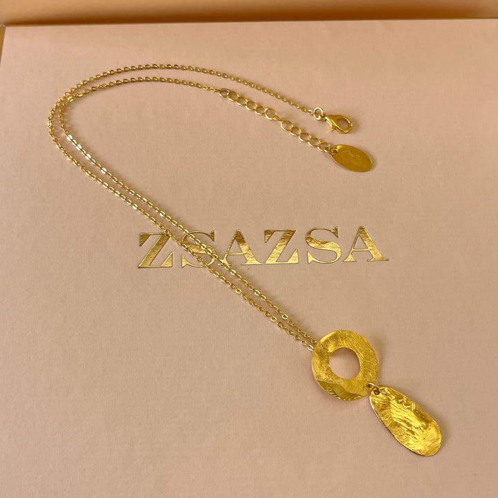 Round gold handmade set