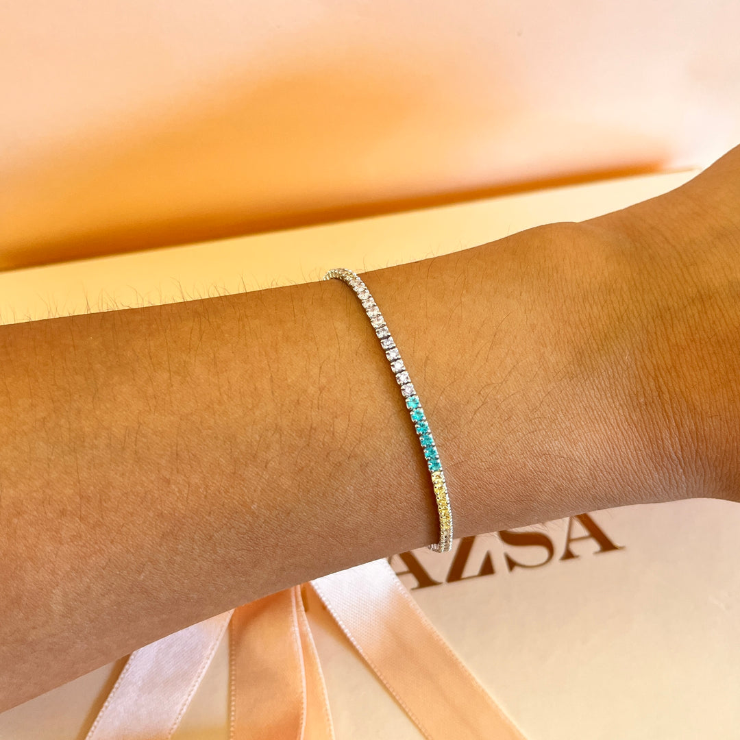 Pastel Multicolour zircone bracelet