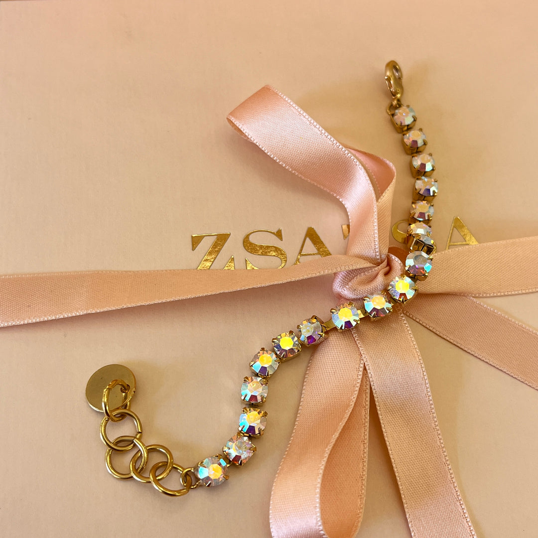 Aurora borealis Swarovski crystal bracelet