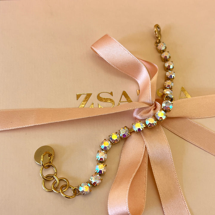 Aurora borealis Swarovski crystal bracelet