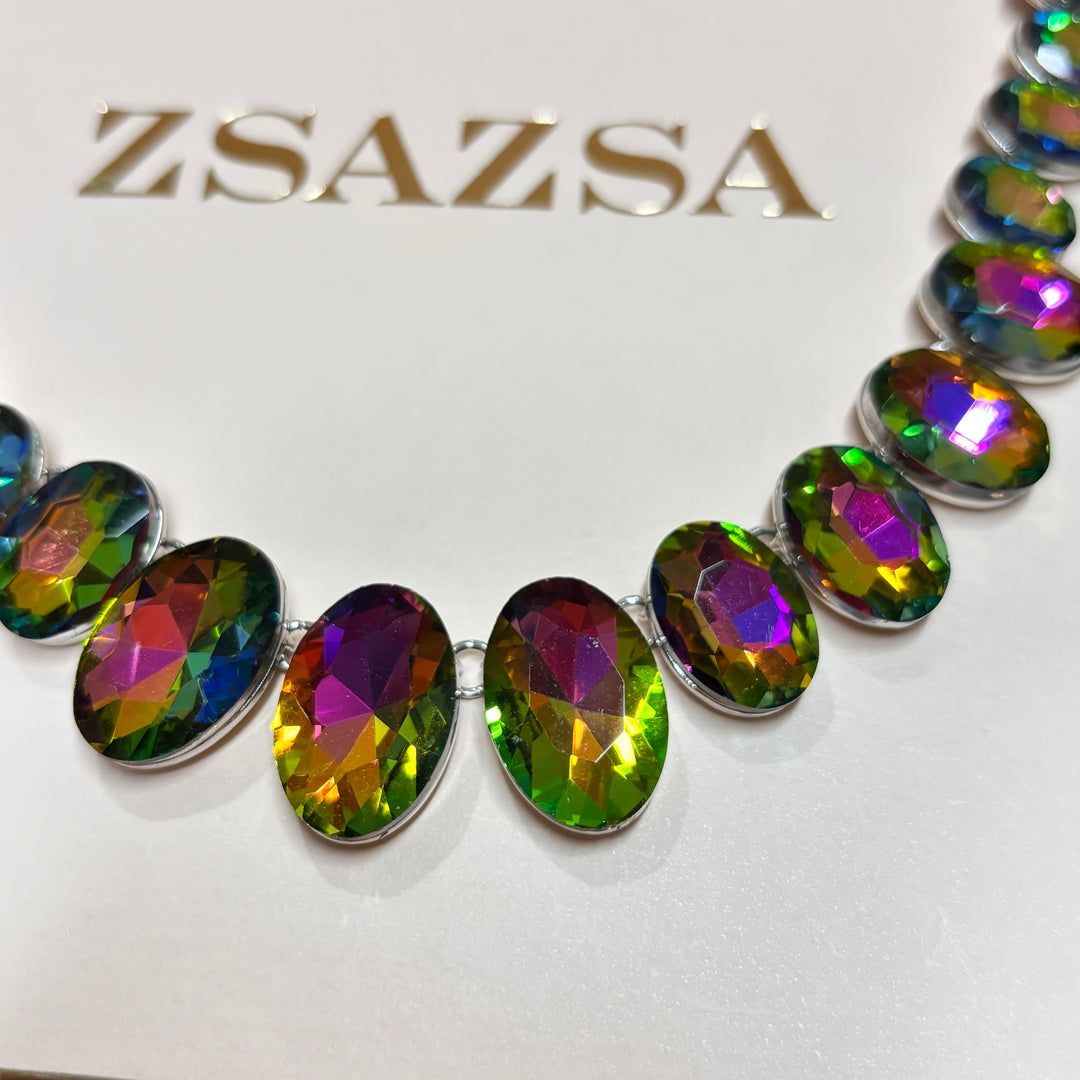 Watermelon oval necklace