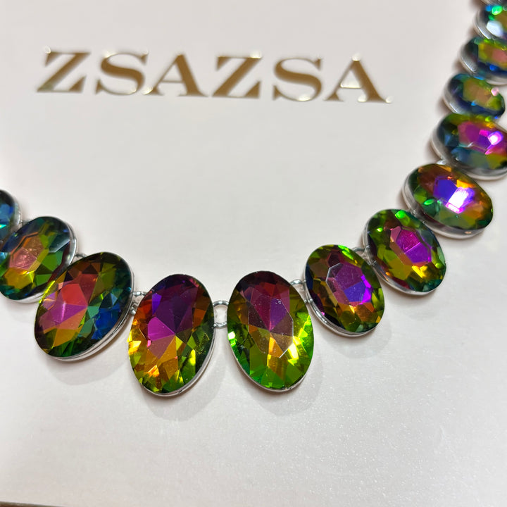 Watermelon oval necklace