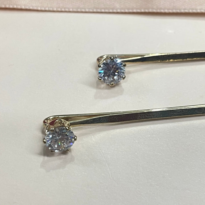 Gold set of 2 hair slides