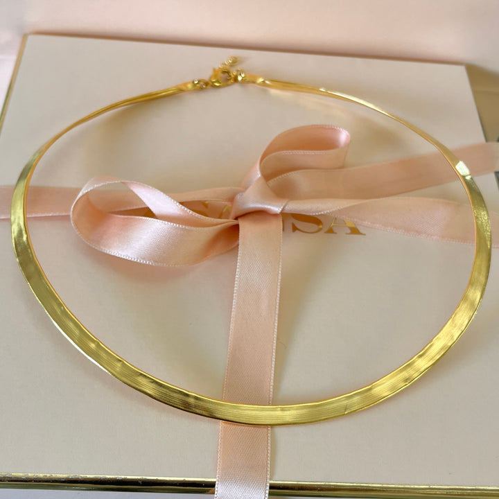 Gold handmade choker
