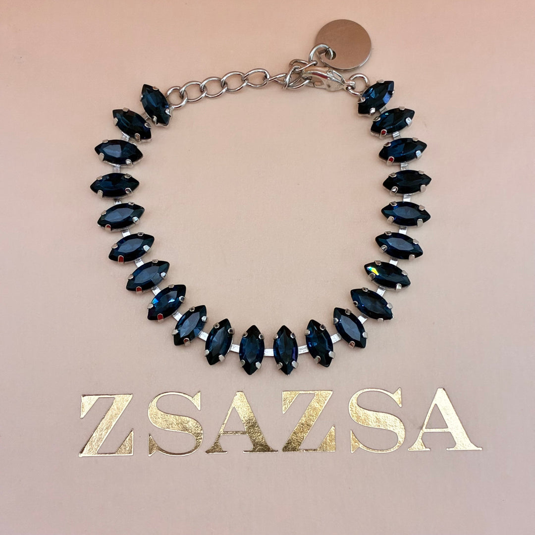 Marquise navy blue precios crystals set