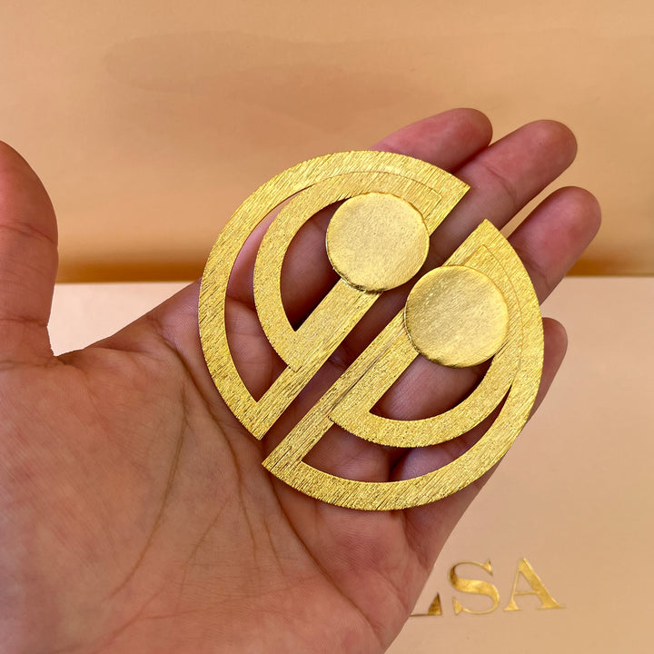 Gold handmade earrings