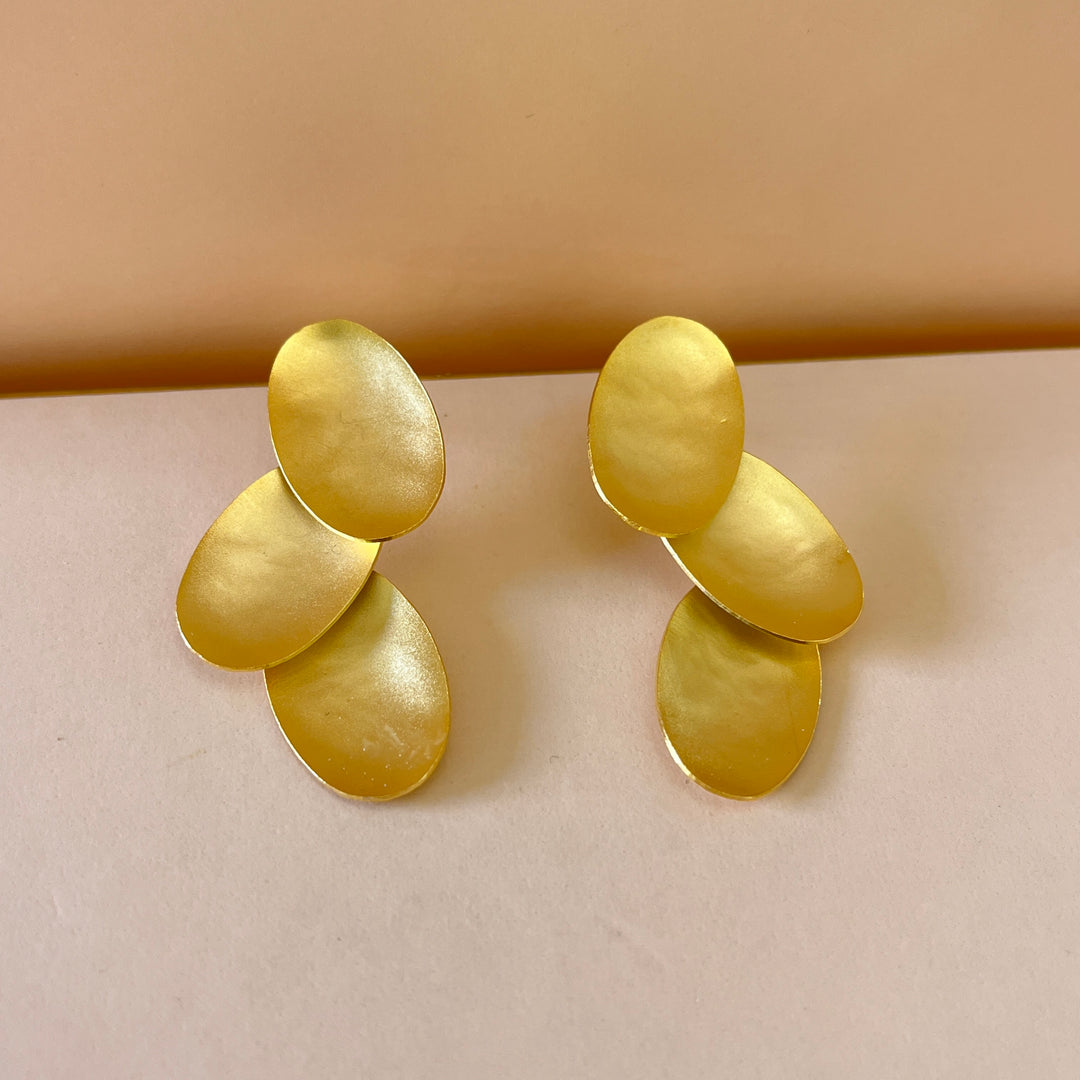 Gold handmade studs