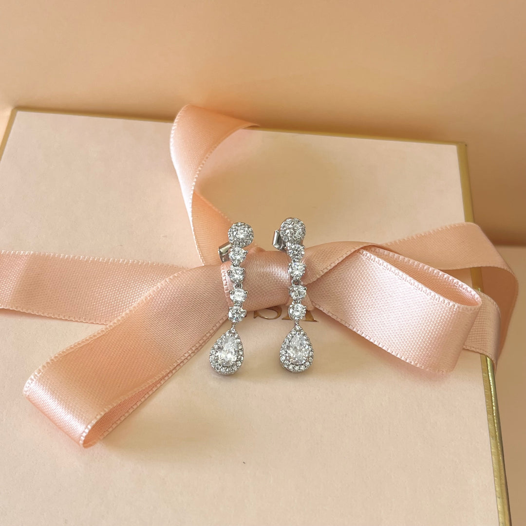 Silver zircone earrings