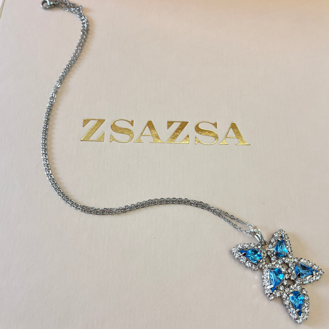 Turquoise preciosa crystals set