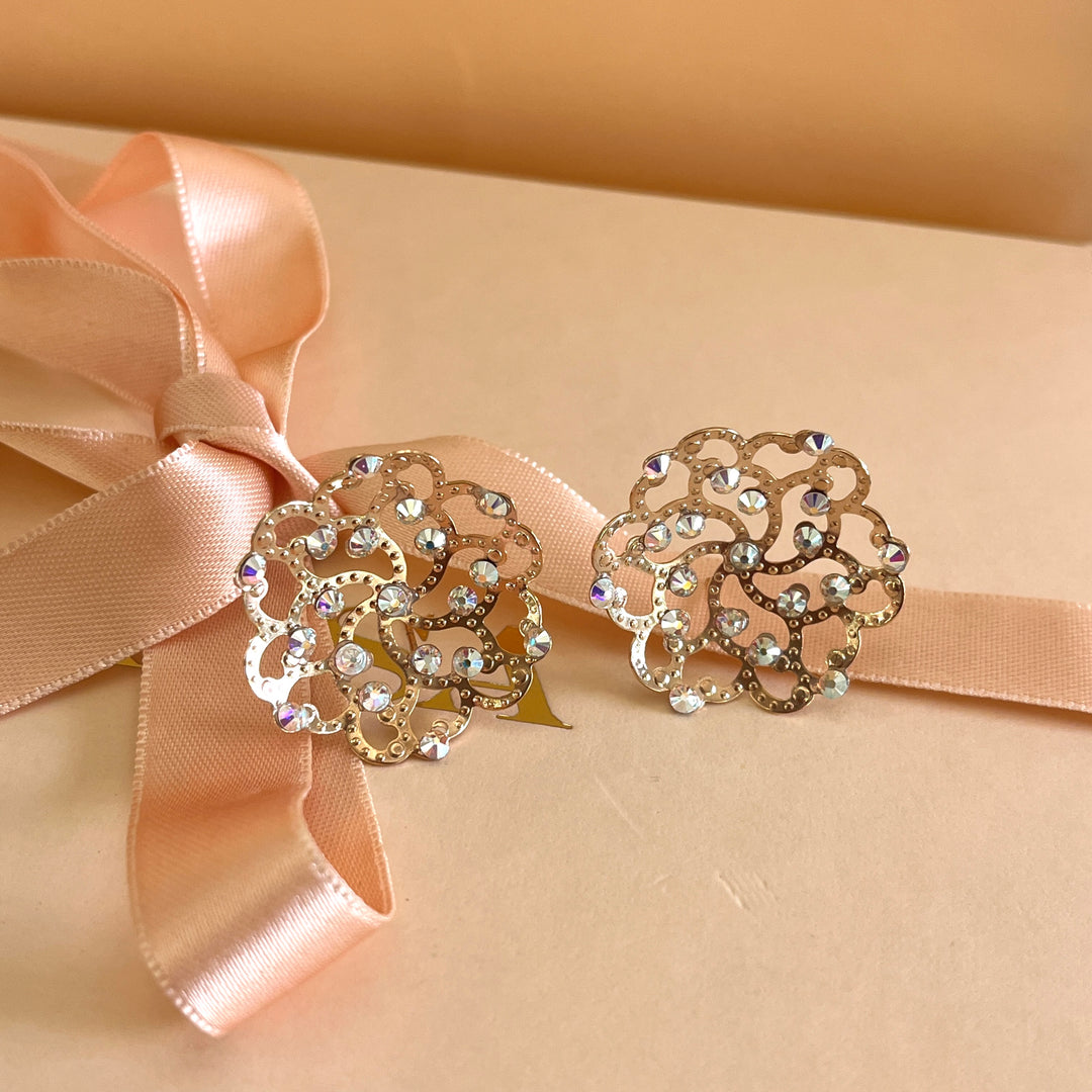 Aurora borealis and rose gold handmade set