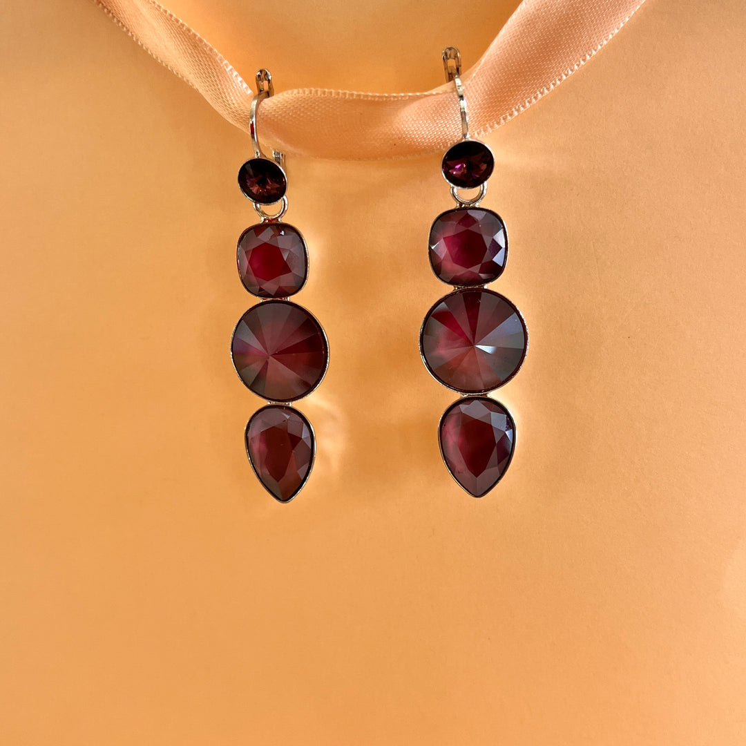 Purple Swarovski crystals set