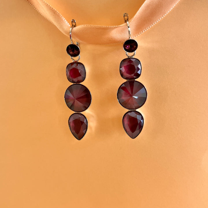 Purple Swarovski crystals set