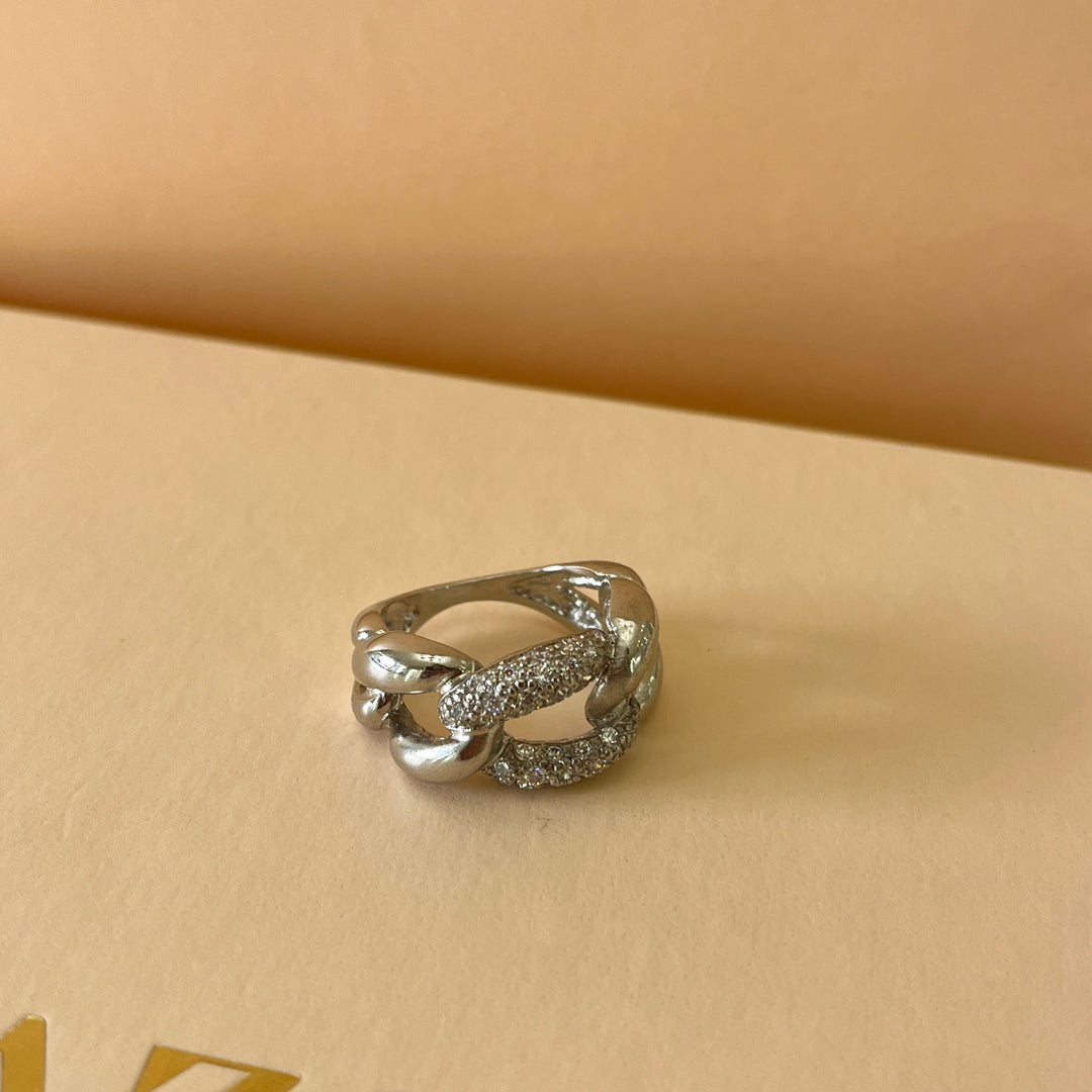 Silver zircone chain set