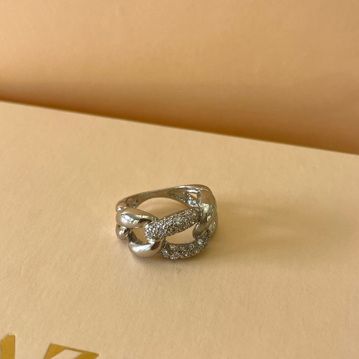 Silver zircone chain set