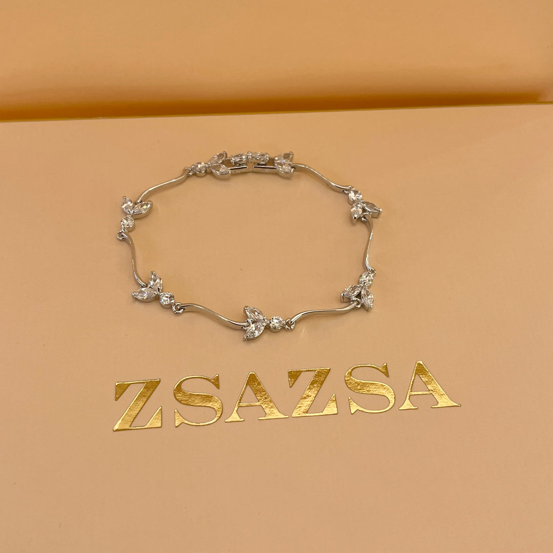 Marquise silver zircone