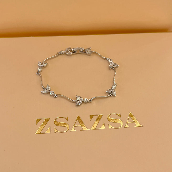 Marquise silver zircone