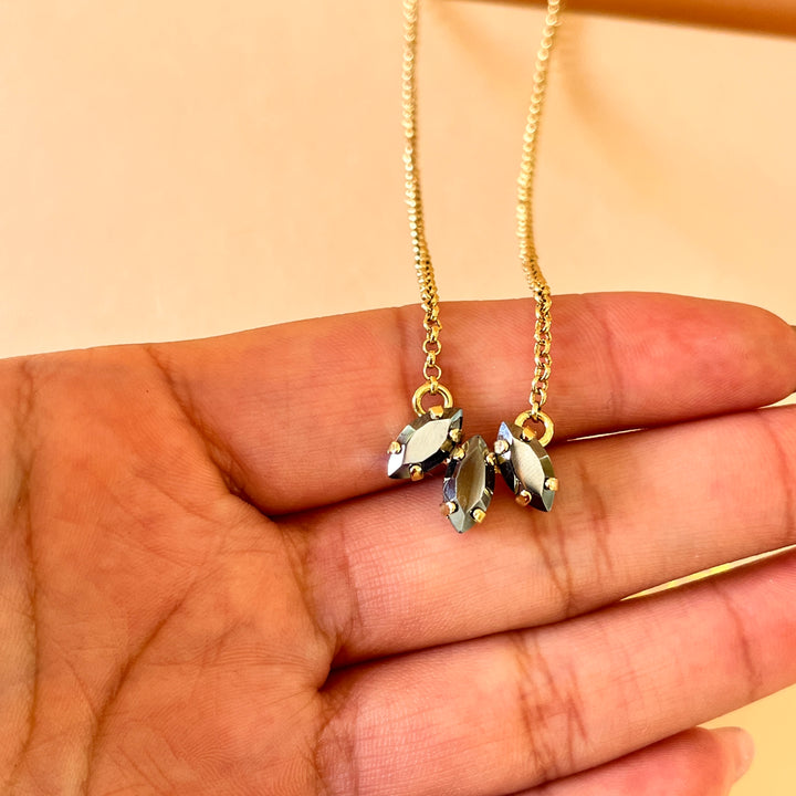 Grey marquise Swarovski Crystals set