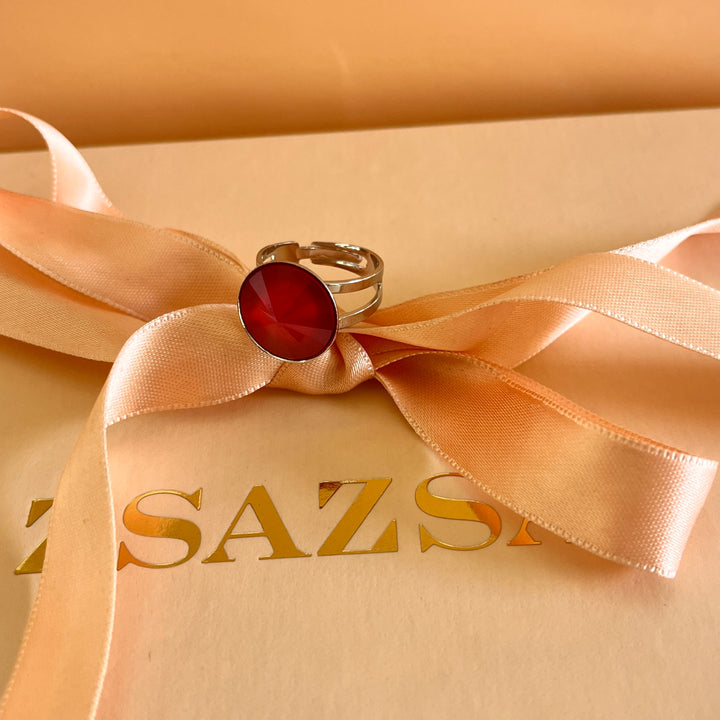 Red Swarovski crystals set